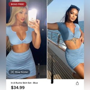 2pcs summer skirt set